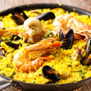 Seafood Spanish Paella on a Pan